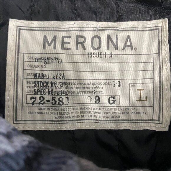 Merona Mens Lined Plaid Gray Flannel Size L Quilted Shirt Jacket Shacket - Picture 3 of 10